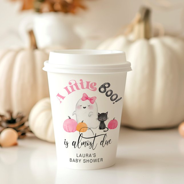 Little Boo ist fast die richtige rosa Babydusche Pappbecher (Von Creator hochgeladen)