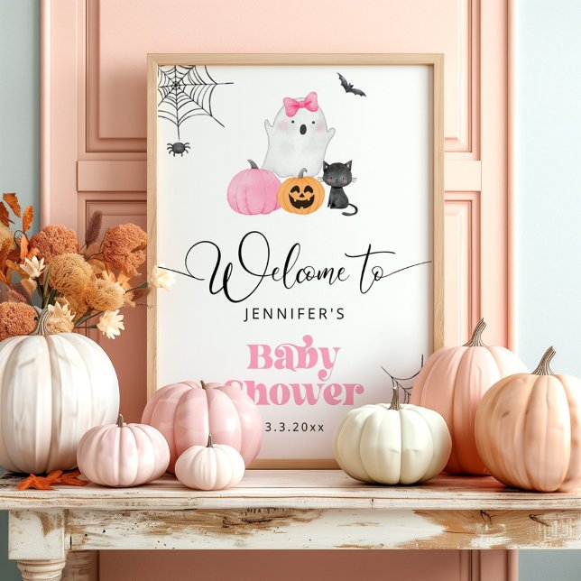 Little Boo ist fast Due Baby Dusche Empfang Poster (Von Creator hochgeladen)