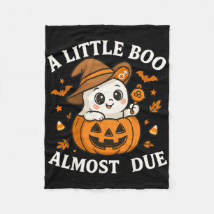 Little Boo ist fast fällig Halloween Schwangerscha Fleecedecke