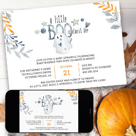 Little Boo ist fast gerade wegen Halloween Baby Sp Einladung