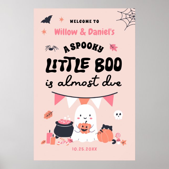 Little Boo ist fast gerade wegen Halloween Babydus Poster (Vorne)
