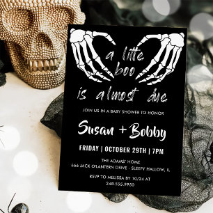 Little Boo ist fast zu Halloween Baby-Dusche Einladung