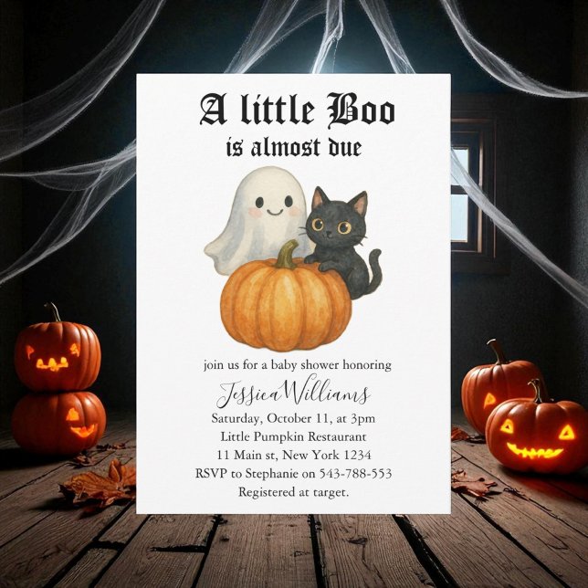 Little Boo ist fast zu Halloween Baby-Dusche Einladung (Von Creator hochgeladen)