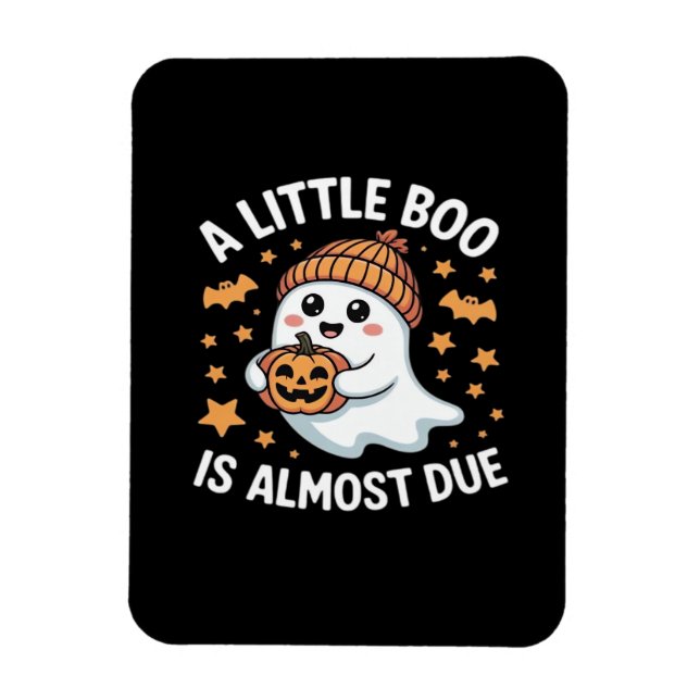 Little Boo ist fast zu Halloween Pregnancy Revea Magnet (Vertikal)