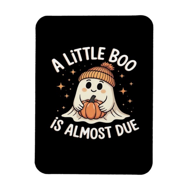 Little Boo ist fast zu Halloween Pregnancy Revea Magnet (Vertikal)