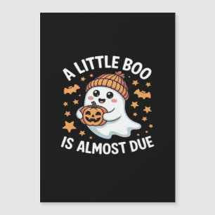 Little Boo ist fast zu Halloween Pregnancy Revea Magnetkarte