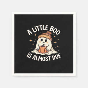 Little Boo ist fast zu Halloween Pregnancy Revea Serviette