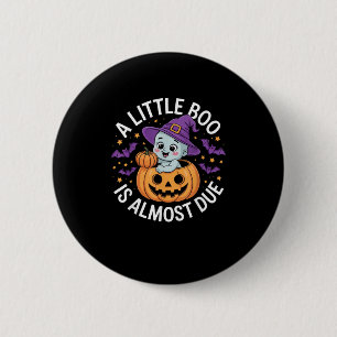 Little Boo ist fast zu Niedlichen Halloween-Schwan Button