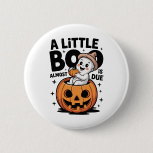 Little Boo ist fast zu Niedlichen Halloween-Schwan Button
