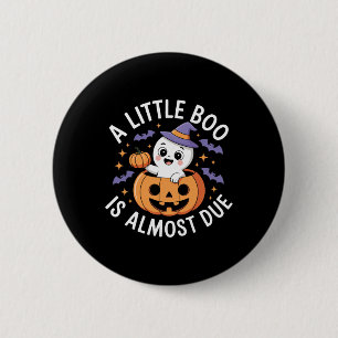 Little Boo ist fast zu Niedlichen Halloween-Schwan Button