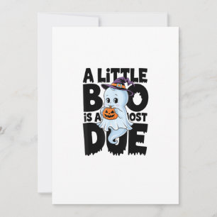 Little Boo ist fast zu Niedlichen Halloween-Schwan Feiertagskarte