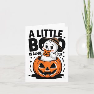 Little Boo ist fast zu Niedlichen Halloween-Schwan Karte