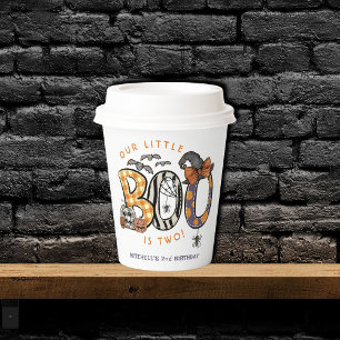 Little Boo ist zwei Halloween-2. Geburtstag Pappbecher