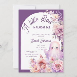 Little Boo Lila Halloween Baby Girl Dusche Einladung