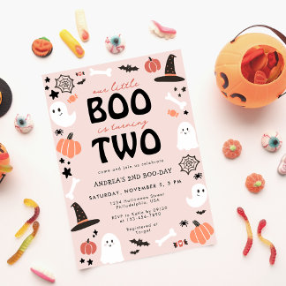 Little Boo macht zwei Halloween 2. Geburtstag Einladung