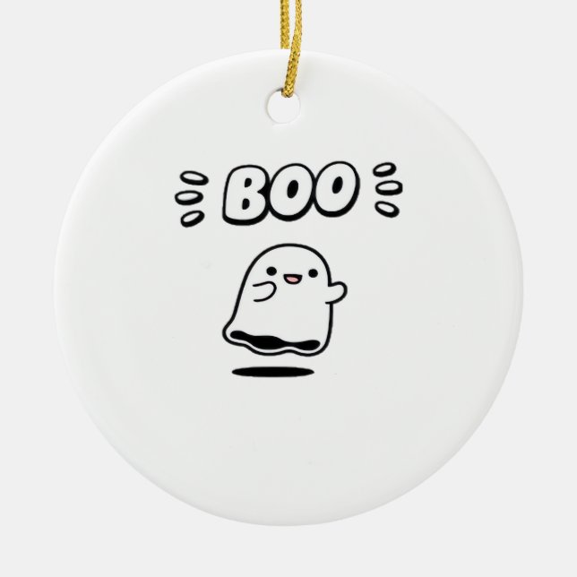 Little Boo Minimal Style Keramik Ornament (Vorne)