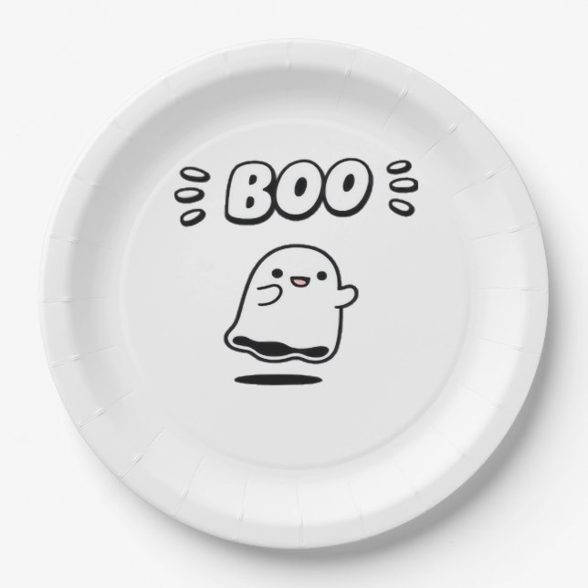 Little Boo Minimal Style Pappteller (Vorderseite)