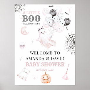 Little Boo Niedlich Ghost Halloween Kindermädchend Poster