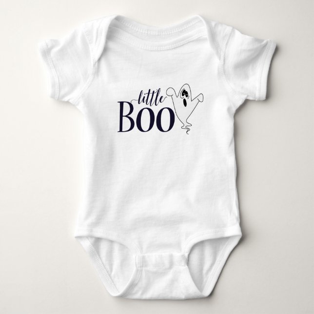 Little Boo Niedlich Halloween Ghost Baby Strampler (Vorderseite)