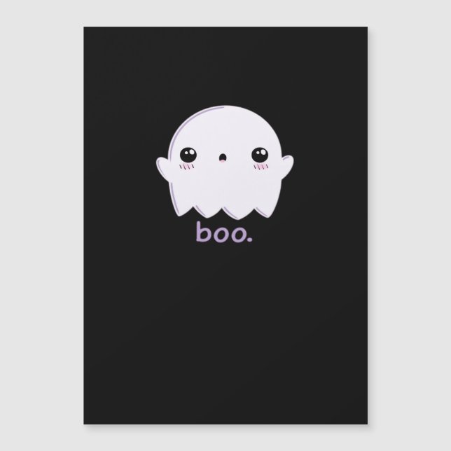 Little Boo Niedlich Halloween Magnetkarte (Vorderseite)