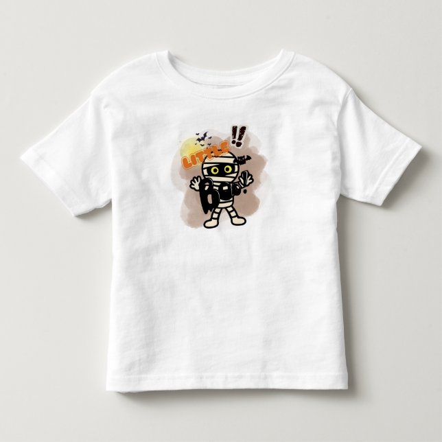 Little Boo Niedlich Halloween Mummy T - Shirt (Vorderseite)