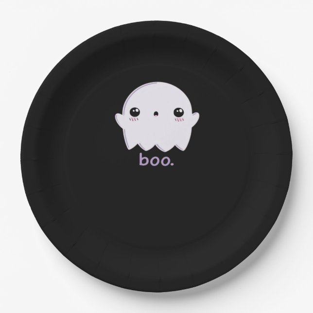 Little Boo Niedlich Halloween Pappteller (Vorderseite)