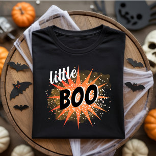 Little Boo Orange Halloween T-Shirt