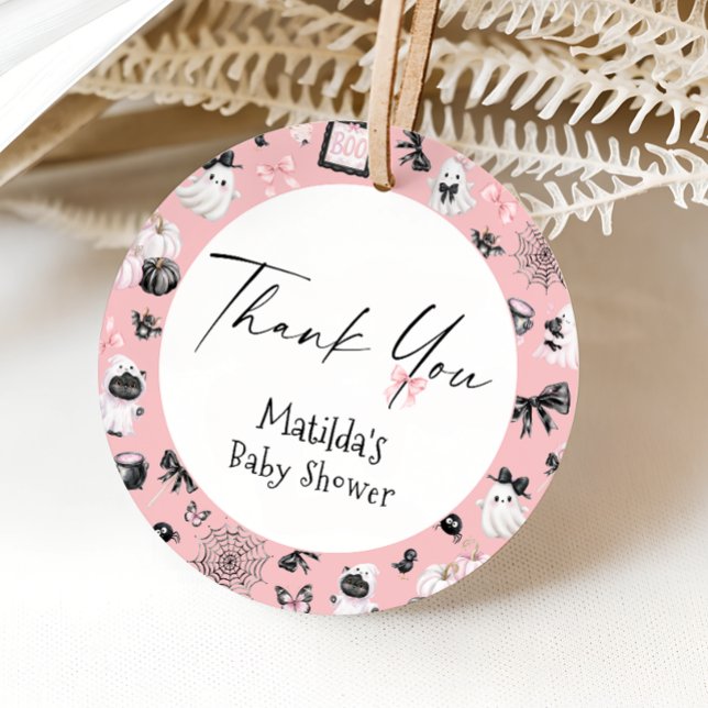 Little Boo Pink Halloween Kinderdusche Geschenkanhänger (Von Creator hochgeladen)