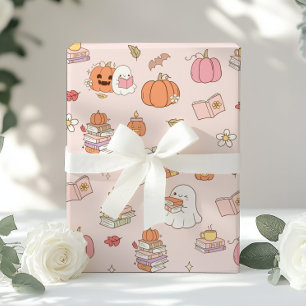 Little Boo Pink Whimsical Books Baby Dusche Geschenkpapier
