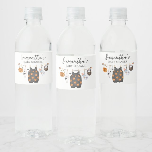 Little Boo Pumpkin Halloween Baby Bottle Label (Flaschen)