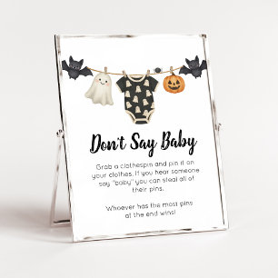 Little Boo Wäscheleine Don't Say Baby Schild