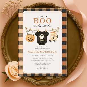 Little Boo Wäscheleine Halloween-Baby-Party Einladung