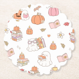 Little Boo White Whimsical Books Baby Dusche Untersetzer