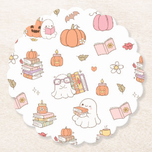 Little Boo White Whimsical Books Baby Dusche Untersetzer
