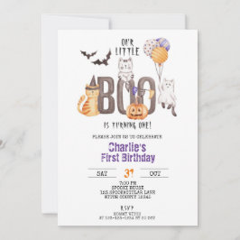 Little Boo wird eins, Halloween 1. Geburtstag Einladung