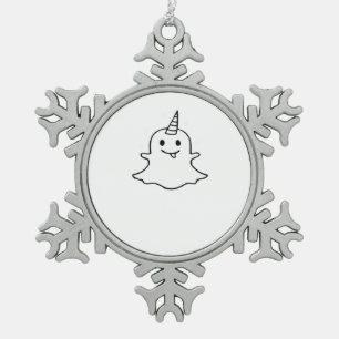 Little Boonicorn Trendy Unique Schneeflocken Zinn-Ornament