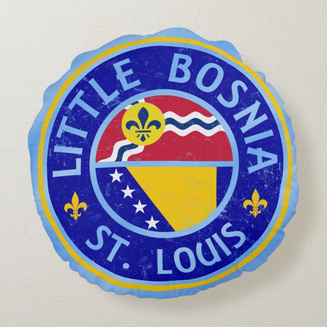 Little Bosnie St. Louis Coussin rond, Herzégovine (Dos)