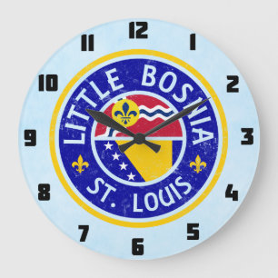 Little Bosnien St. Louis Große Wanduhr