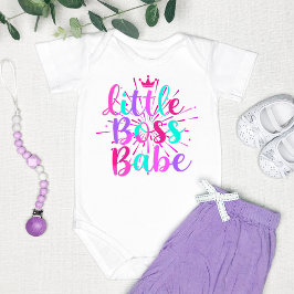 "Little Boss Babe" farbenfroh Baby Strampler
