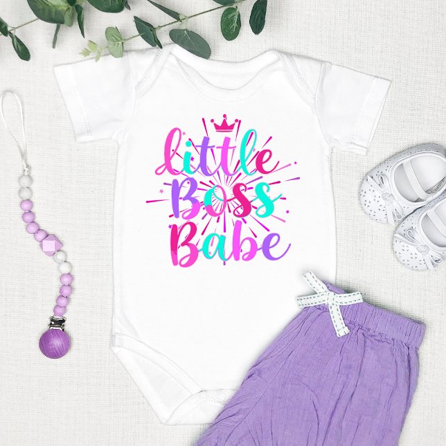 "Little Boss Babe" farbenfroh Baby Strampler (Von Creator hochgeladen)