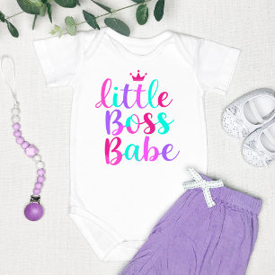 "Little Boss Babe" Farbiger Baby Strampler