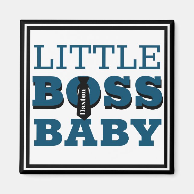 Little Boss Baby Personalized Magnet (Vorne)