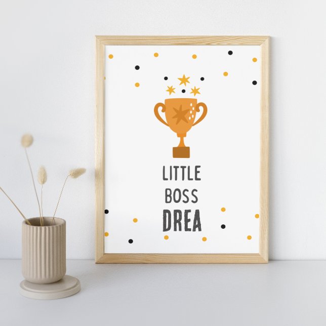 Little Boss Individuelle Name Kinderzimmer Poster (Von Creator hochgeladen)