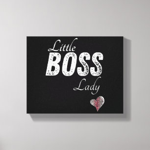 Little Boss Lady Baby Kleinkind Girl Kurz Leinwanddruck