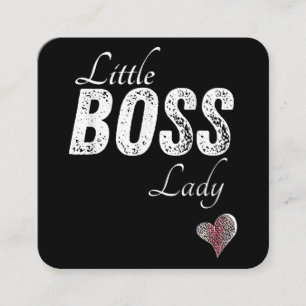 Little Boss Lady Baby Kleinkind Girl Kurz Quadratische Visitenkarte