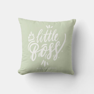 Little Boss Moderne Kalligraphie Minze Green Kissen