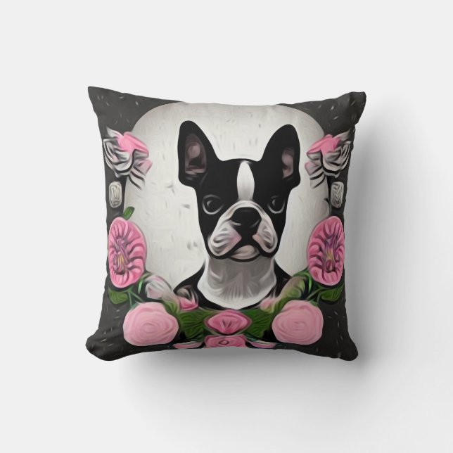 Little Boston Terrier Kissen (Vorderseite)