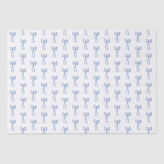 Little Bow Blue Gift Wrap Seidenpapier (Vorderseite)