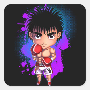 Little Boxer Quadratischer Aufkleber
