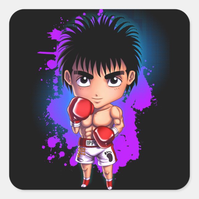 Little Boxer Quadratischer Aufkleber (Vorderseite)